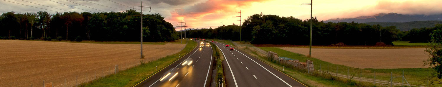 car driving on country road