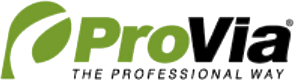ProVia logo in green with leaf icon and the tagline “The Professional Way”