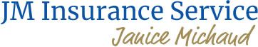 A logo for jm insurance service by janice michaud
