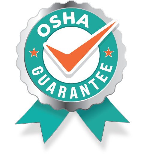 OSHA Guarantee badge with orange check mark.