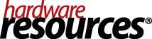 Hardware Resources logo in red and black text with a green accent