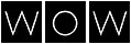 White “WOW” text in three outlined boxes on a black background