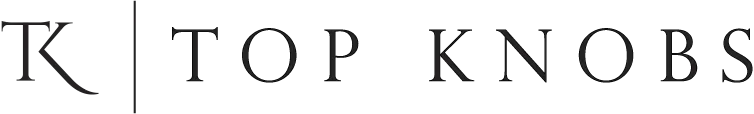 Top Knobs logo with stylized TK monogram and text on a white background