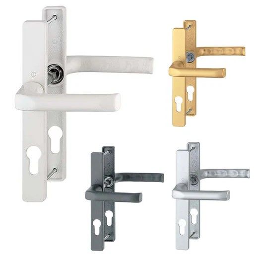There are four different types of uPVC door handles in different colours. supplied Oswestry Locksmiths 1st Choice