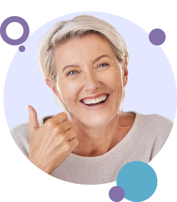 Middle aged man smiling