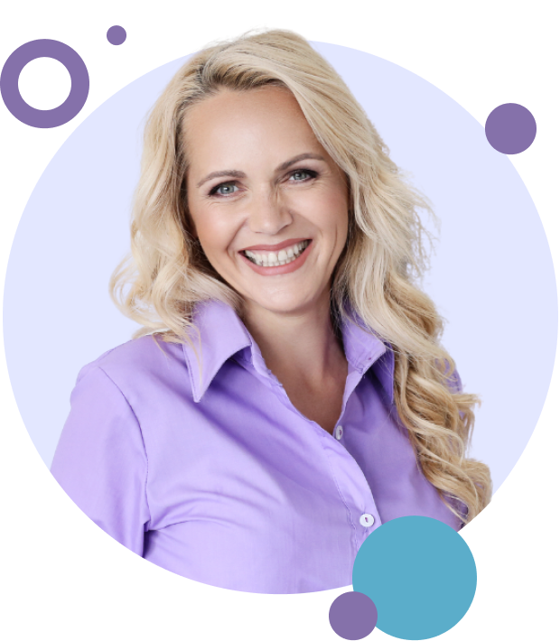 Smiling woman with a dental bridge