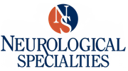 Neurological Specialties logo with orange and navy circle