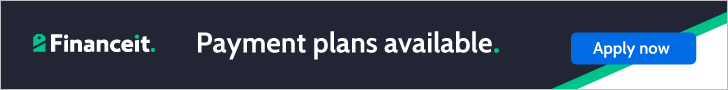 Une image floue d'un site Web indiquant des plans de paiement disponibles.