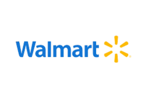 Walmart logo in blue text with a yellow spark symbol on a white background