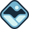 Medical Clinic in Charlottesville VA: Blue rounded diamond icon with stylized mountains, sun, and water.