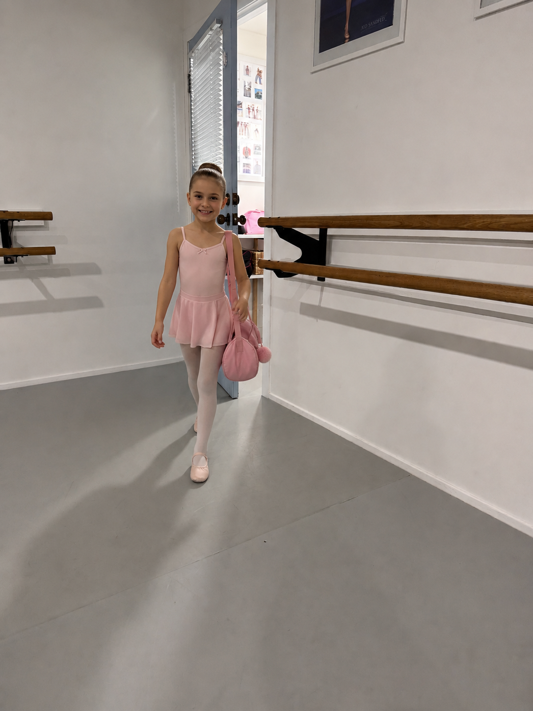 Child entering the studio