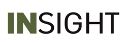 Logo con la scritta “INSIGHT” in verde oliva e nero su sfondo bianco.