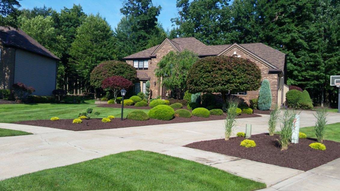 Well landscaped brick house