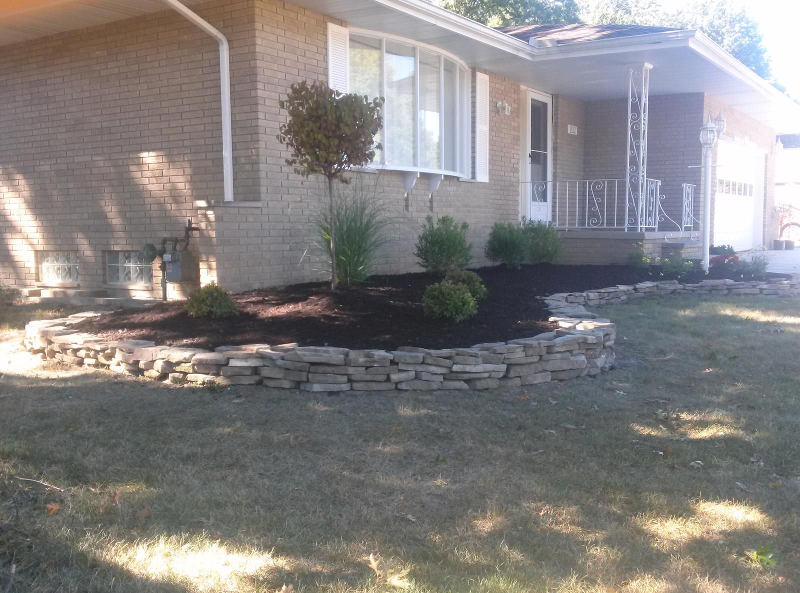 Landscaped front yard.