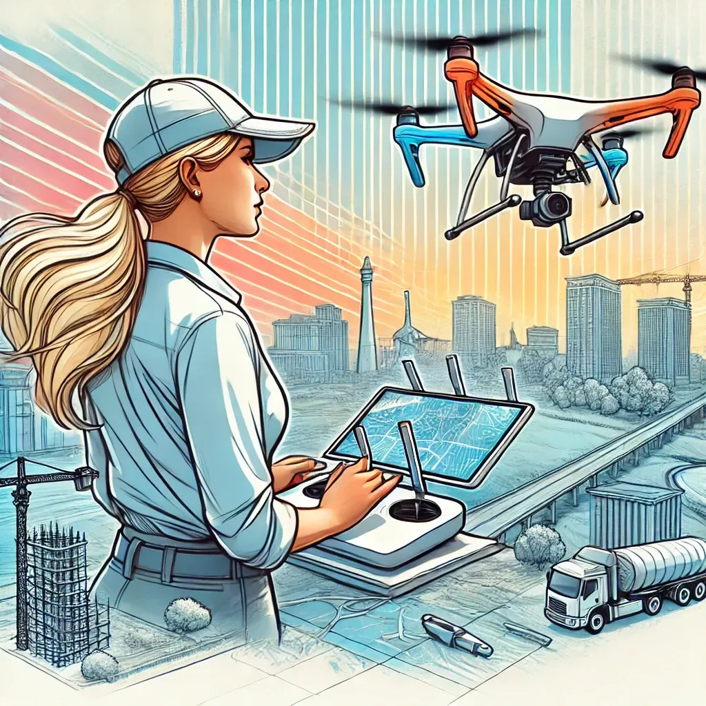 Drone inspecting the structural integrity of a bridge