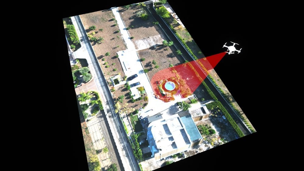 High-resolution aerial map of a construction site created by Rainbow Creations
