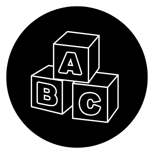 The blocks are stacked on top of each other and have the letters a , b , and c on them.