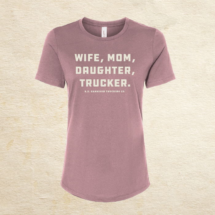 Pink shirt that says 