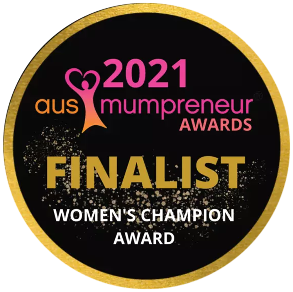a 2021 aus mumpreneur awards finalist women 's champion award