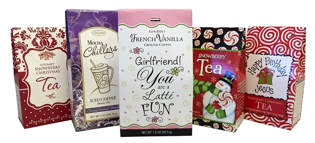 Coffee & Tea Gable Top Gift Cartons