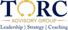 TORC Advisory Group logo with gold and navy text and “Leadership | Strategy | Coaching” tagline