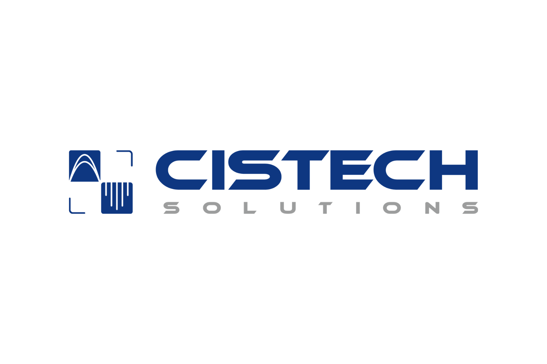 CISTECH SOLUTIONS logo in blue and gray text with a stylised blue icon on a white background
