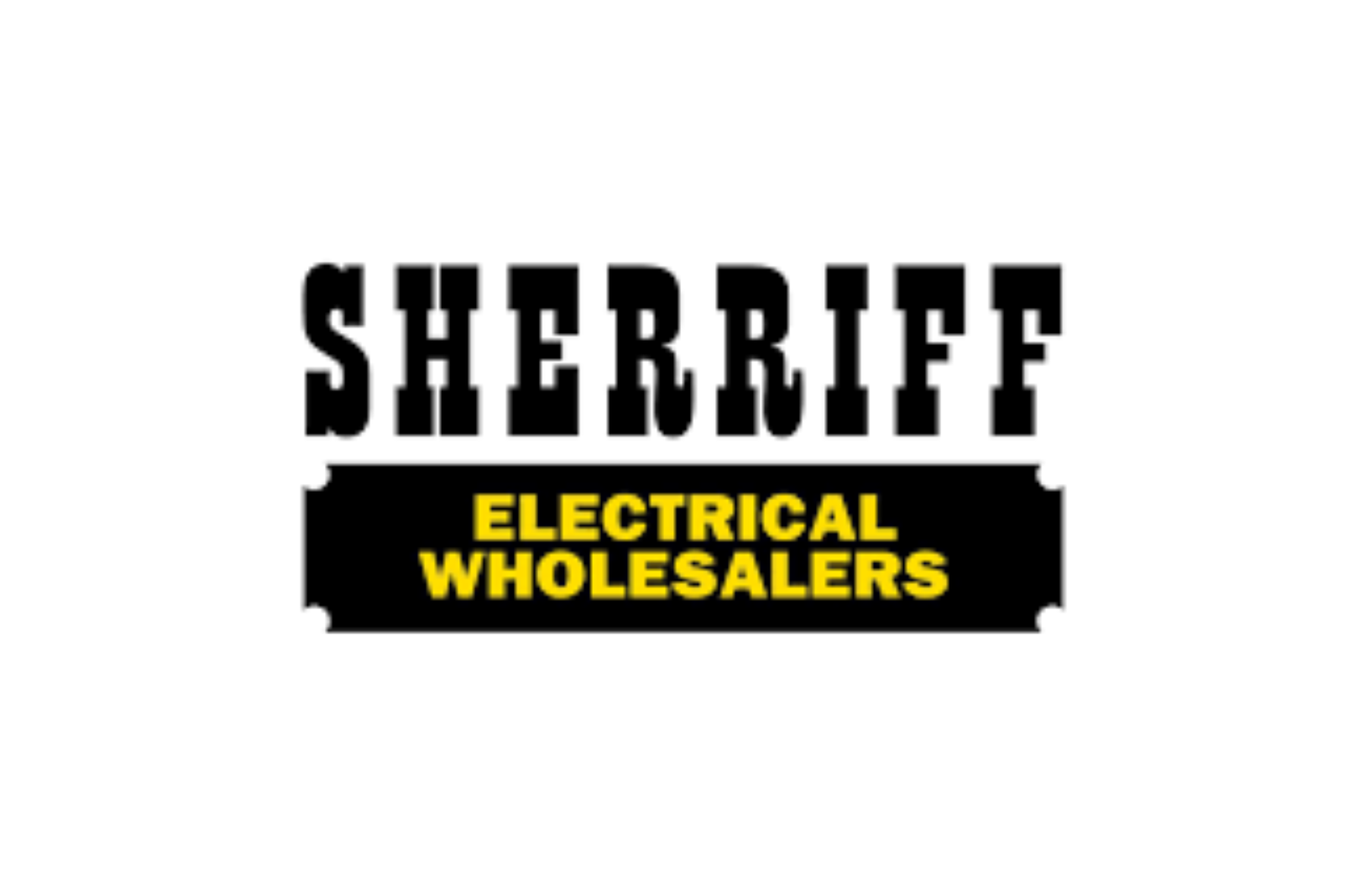 Sherriff Electrical Wholesalers logo in black and yellow