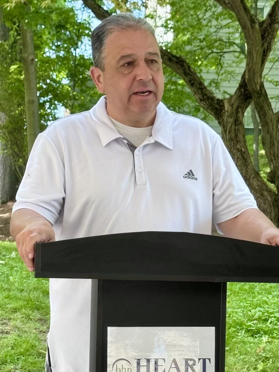 State Representative Rob Consalvo speaks at the event.
