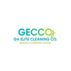 GECCO GA Elite Cleaning Co. logo in teal and lime green on a white background