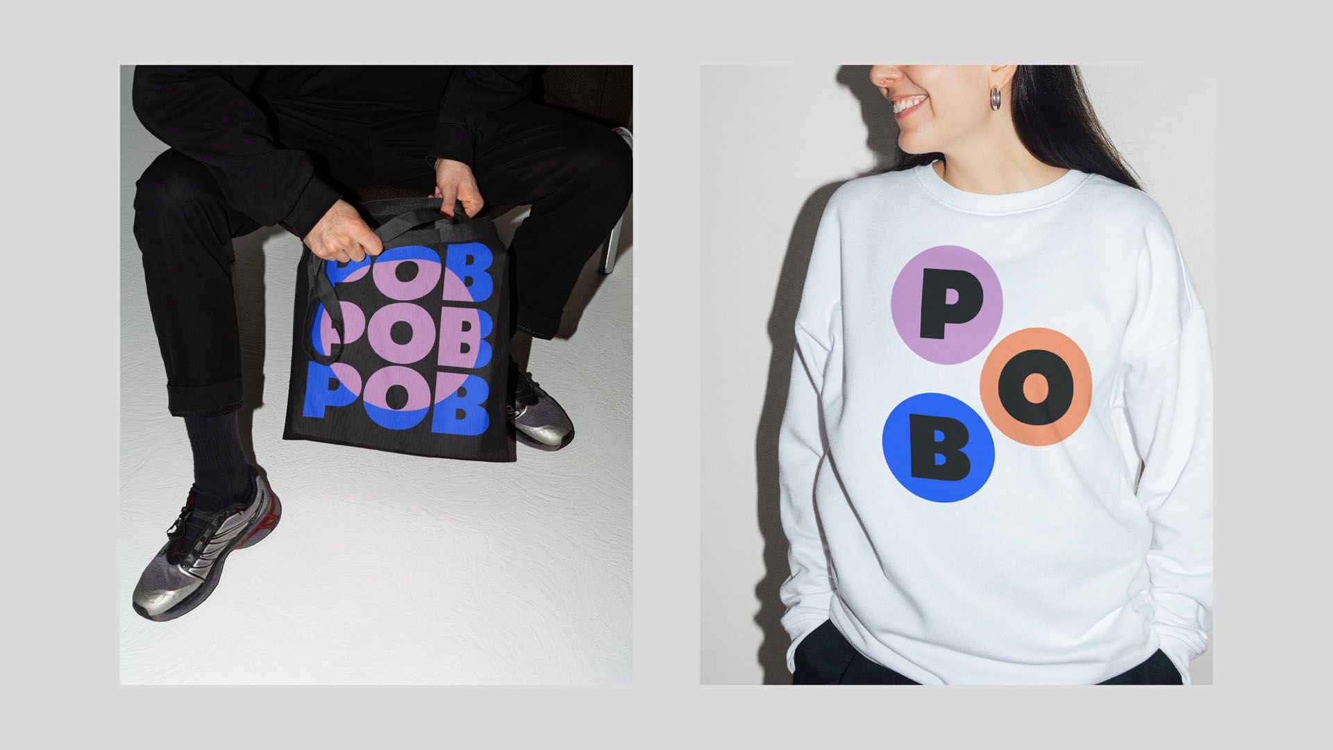 Totebag en merch ontwerp voor POB door Studio Pogo