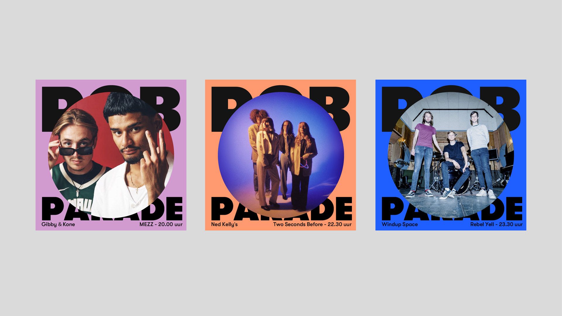 Social Media design voor POB door Studio Pogo