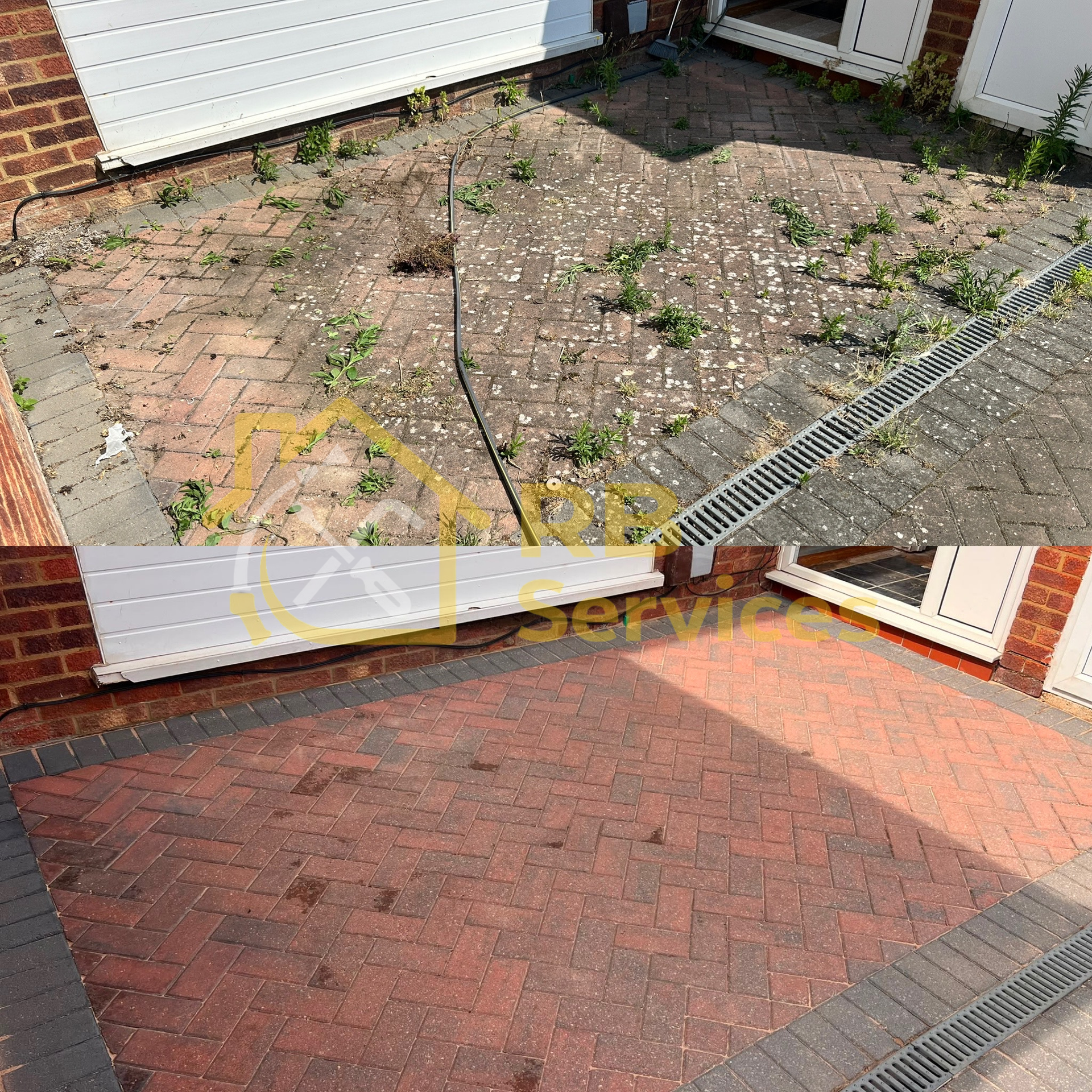 Driveway pressure washing