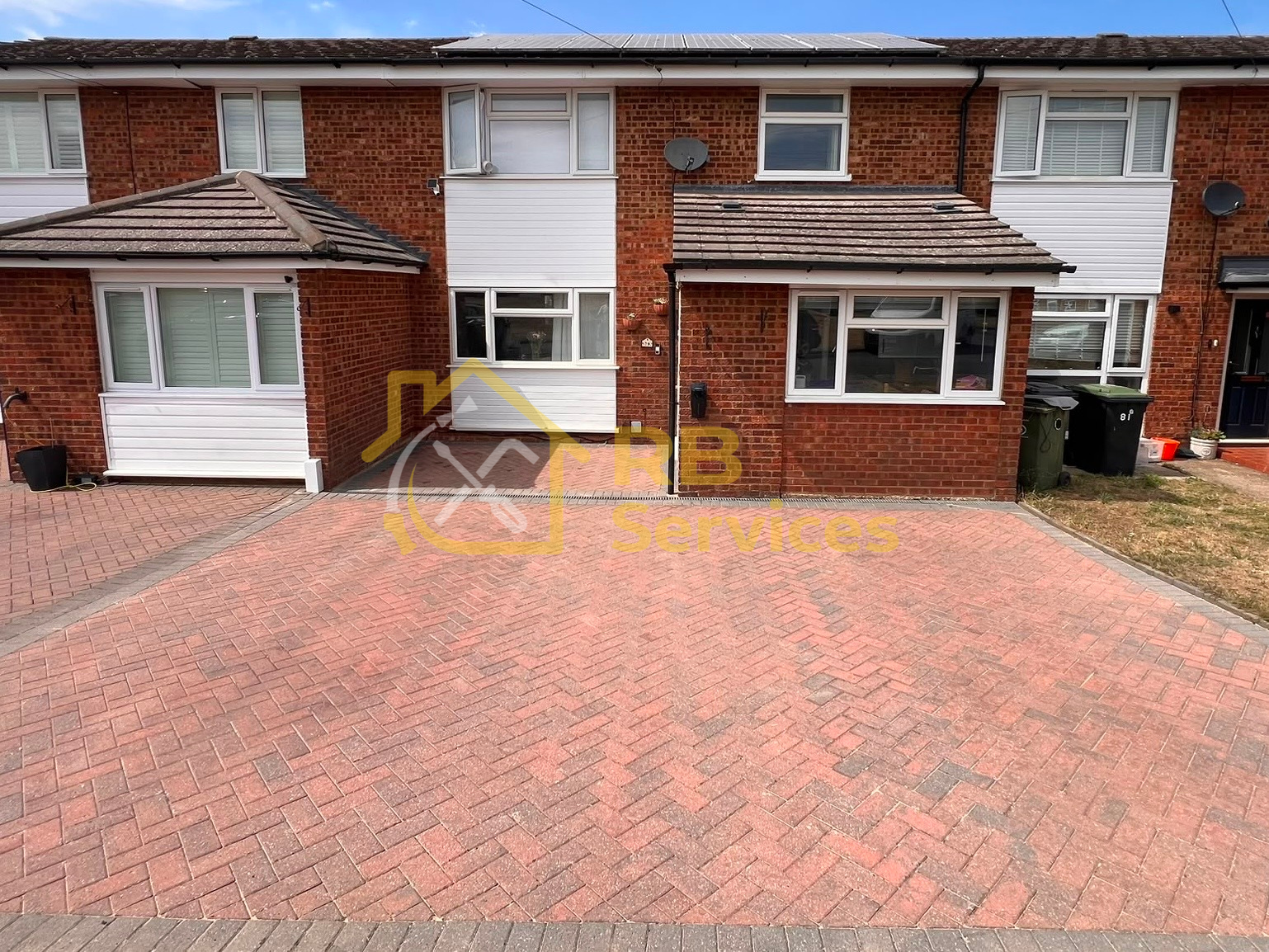 Driveway pressure washing