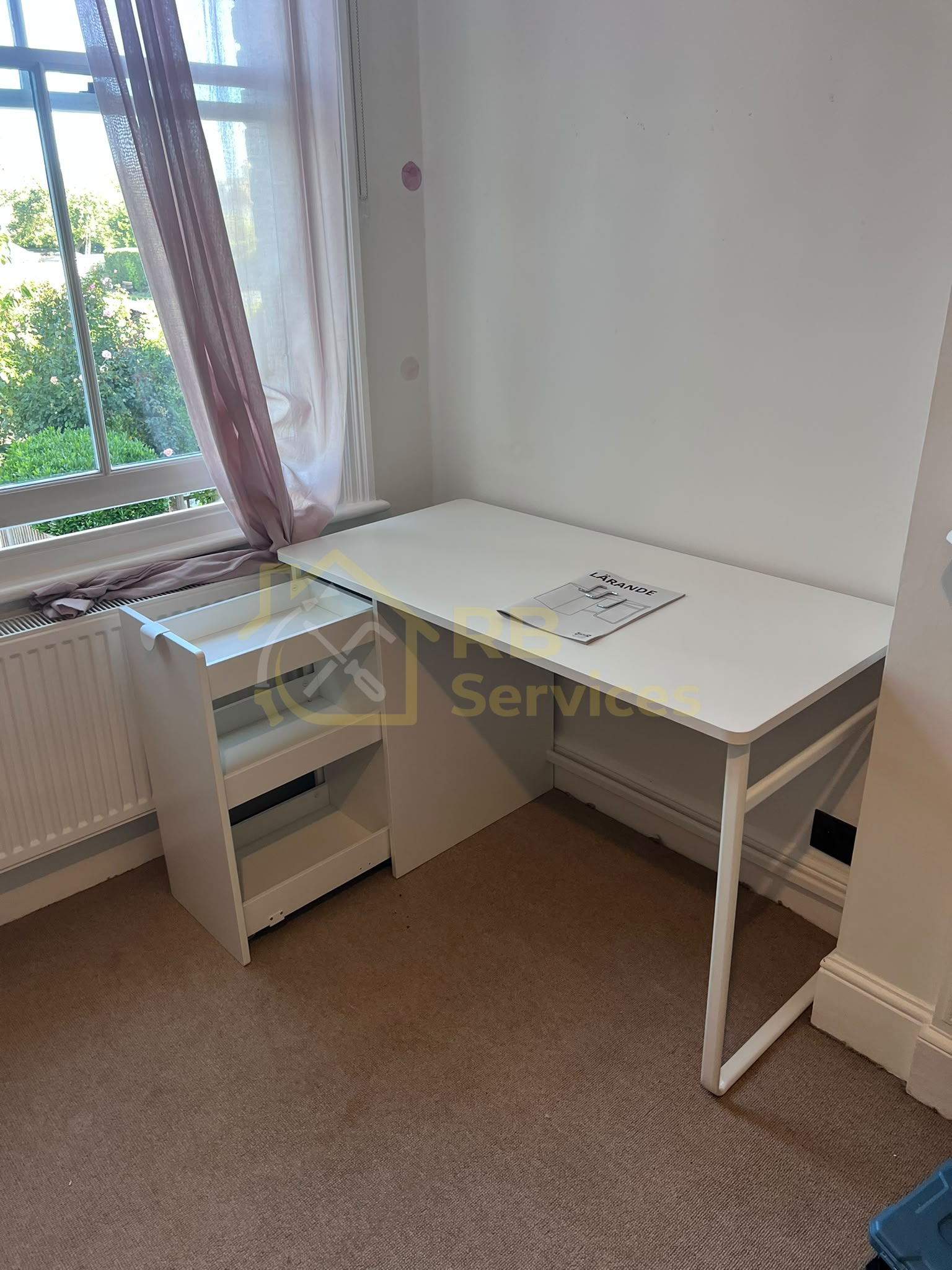Ikea Larande desk assembled
