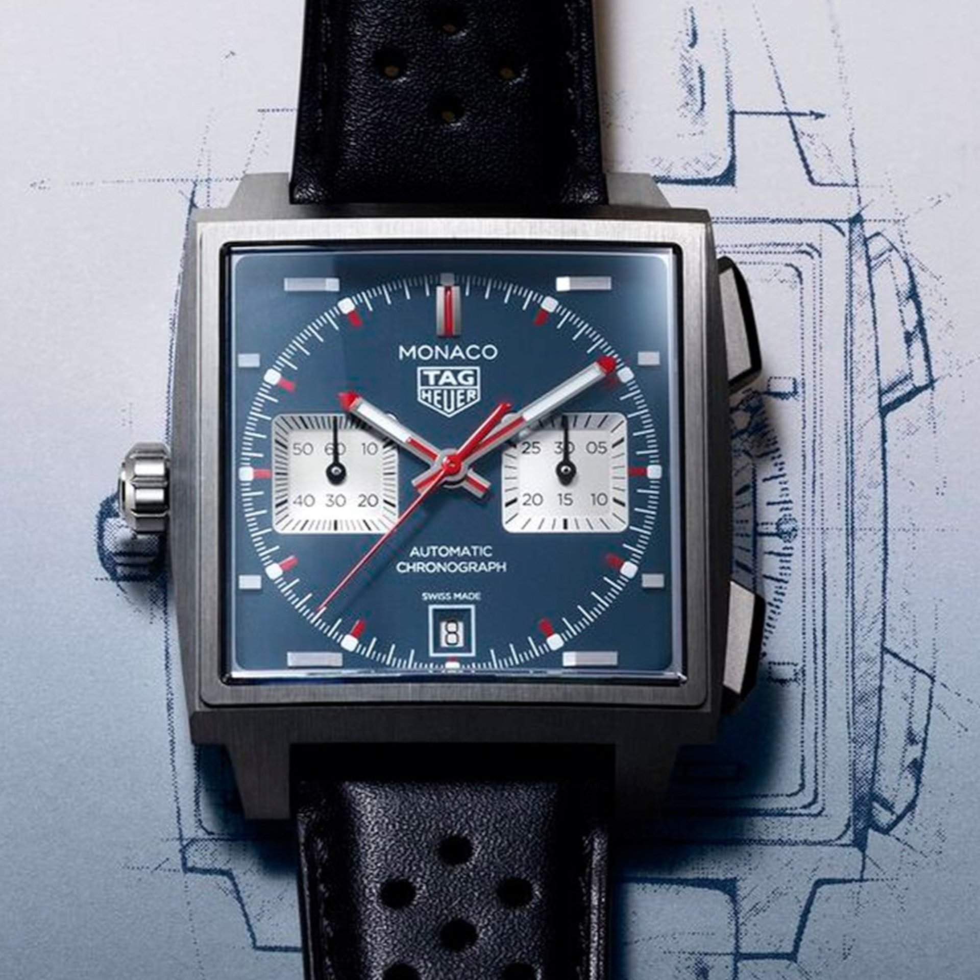 TAG Heuer Monaco Chronograph horloges bij juwelier Schilder-Vlugt