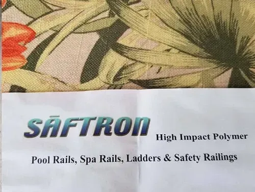 A piece of paper with the word saffron on it
