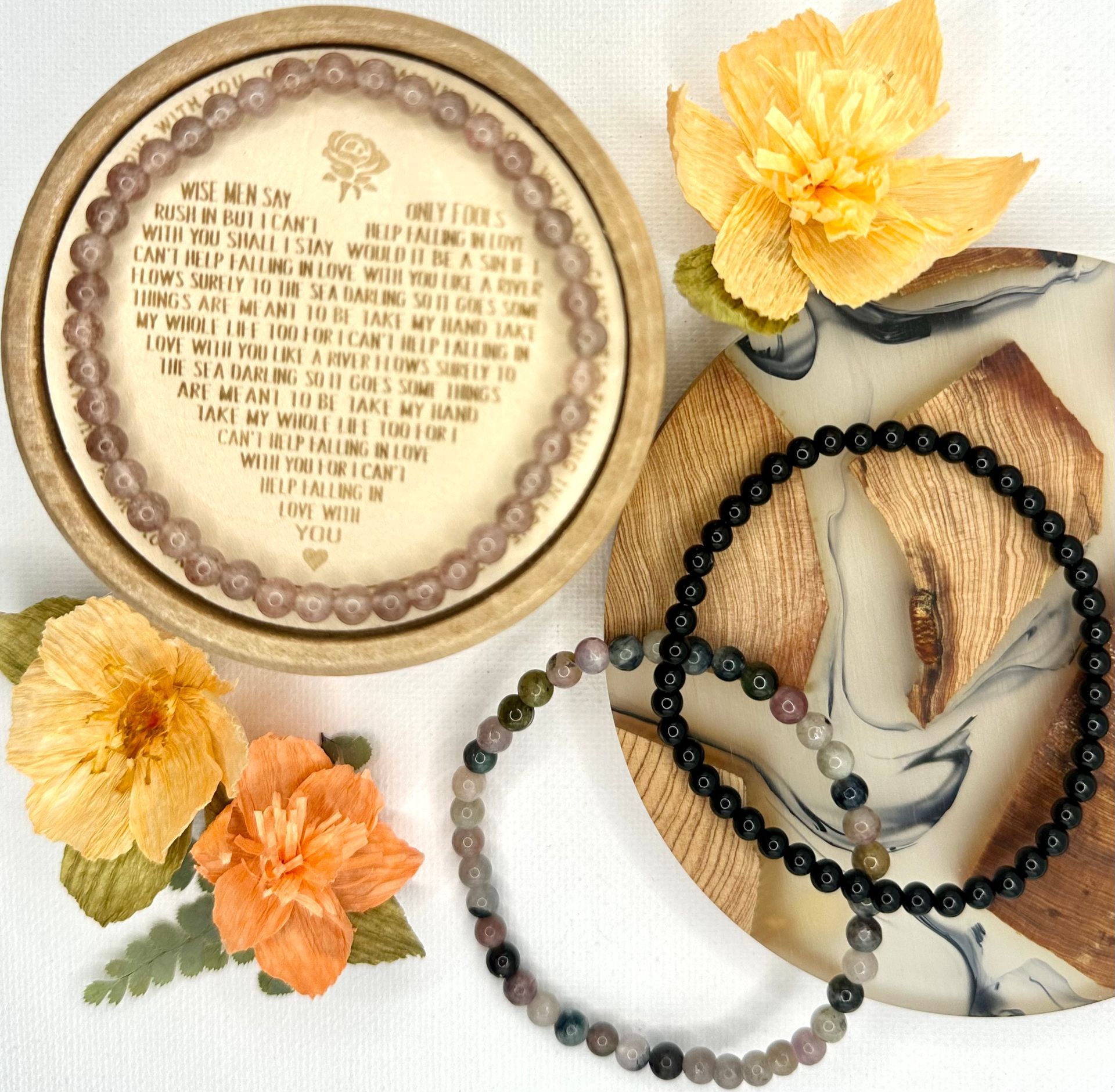 Garden Stack ~ Gemstone Bracelet Trio ~ Stormberry