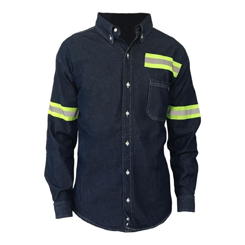 Camisa de mezclilla con reflejante