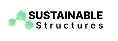 A logo for Sustainable Structures with a building in the middle.