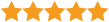 A row of orange stars on a white background.