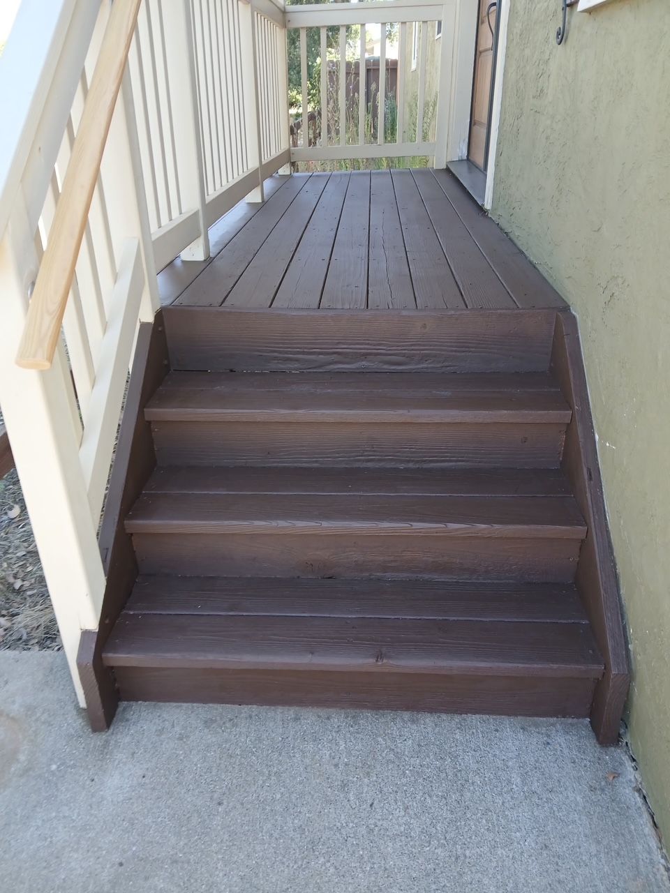 after picture of new painted porch deck