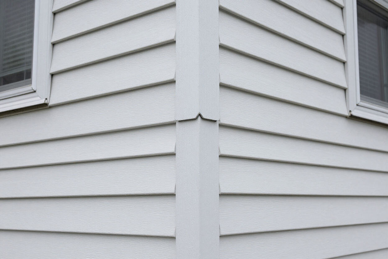 Vinyl siding with trim detail on a residential home in Bellingham.