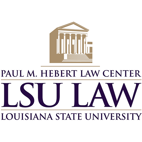The paul m. hebert law center logo for louisiana state university