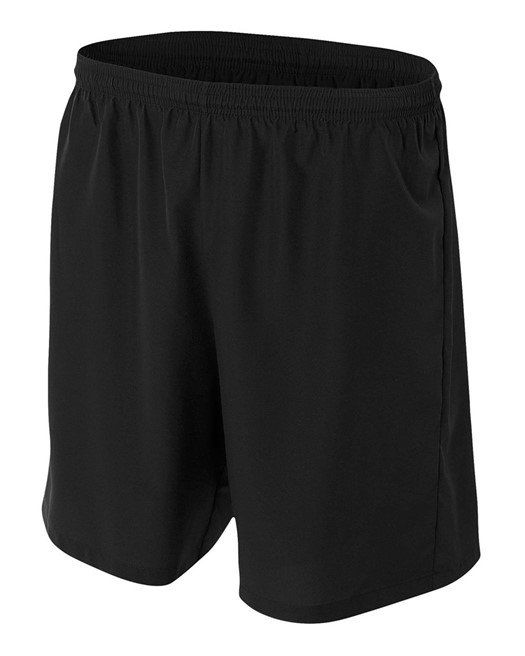 Black athletic shorts with an elastic waistband.