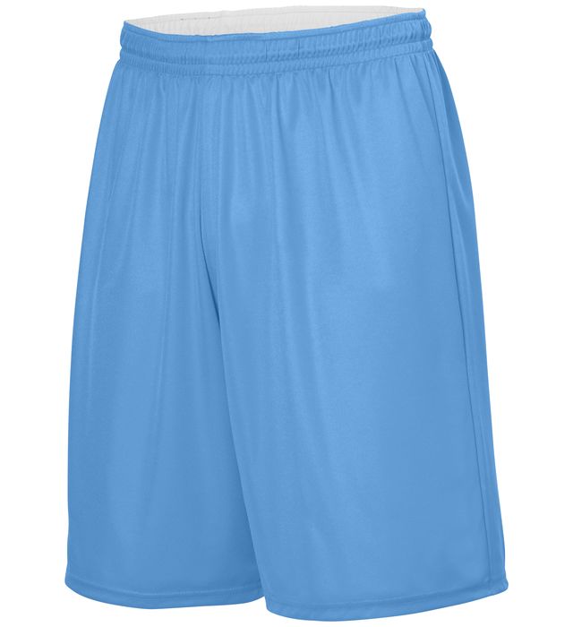 Light blue athletic shorts with an elastic waistband.