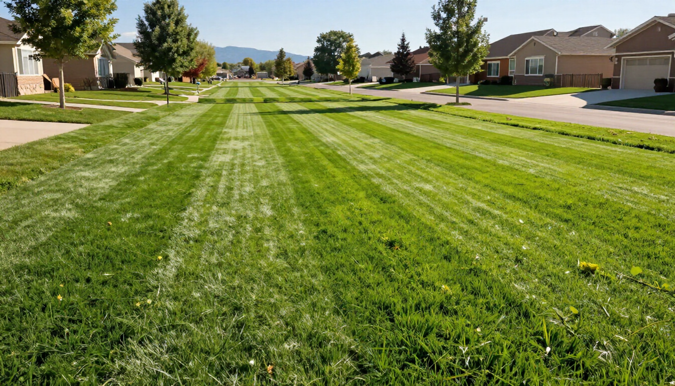 Lush green lawn in Montrose