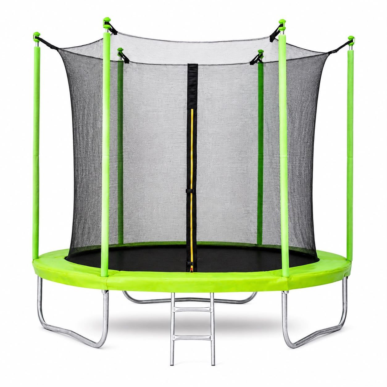 Cama elastica infantil con red de seguridad y escalera 244cm