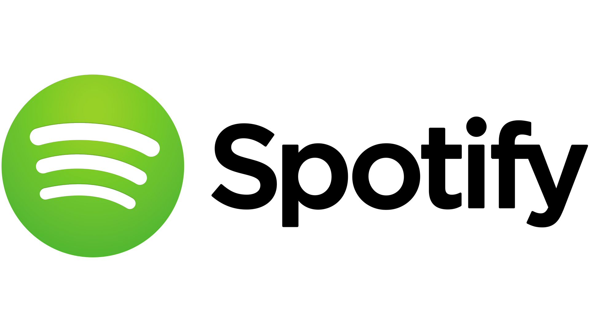A green spotify logo on a white background.