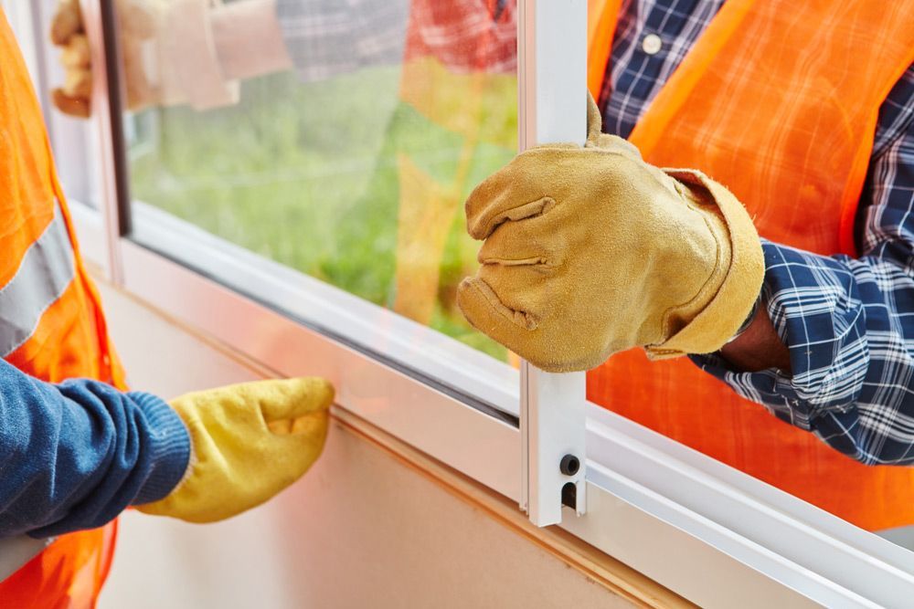 Window Installation Process Made By Two Workers — Expert Glaziers in Collinsville, QLD