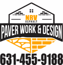 A logo for NRV Asphalt Paver Work & Design.